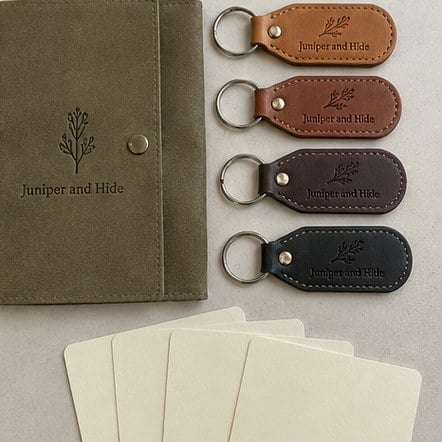 Customized leather keychains for shops and makers counters